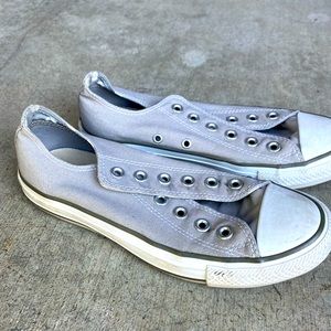 Gray Converse Low Tops